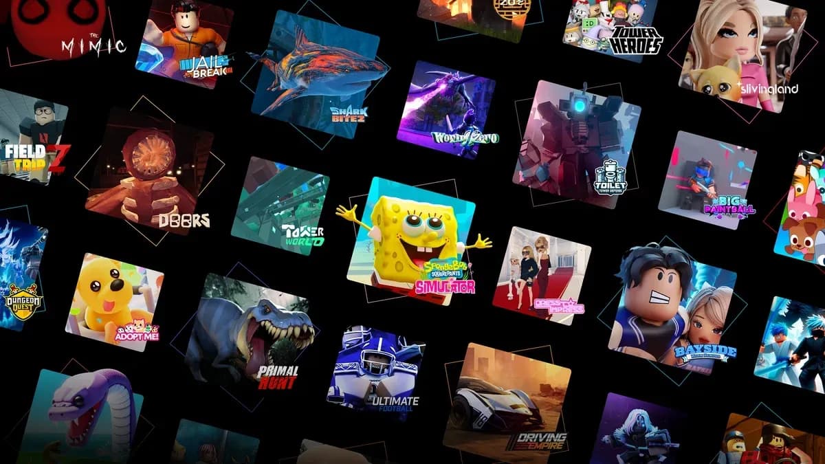 Colección de iconos de algunas de las experiencias más populares de Roblox